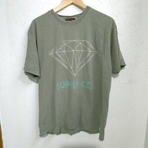 Diamond | Men's Army Green Graphic Logo Mens T-Shirt